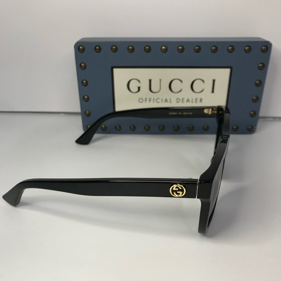 Gucci unisex Urban GG0326S GG/0326/S 001 Black Fashion Square Sunglasses 52mm - Picture 5 of 15